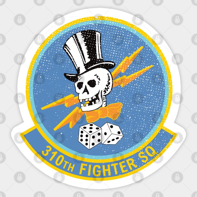 310th Fighter Squadron WW2 Bomber Insignia Patch Sticker by Beltschazar